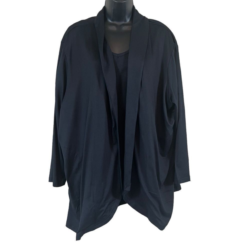 Muk Luks 2pc Black Cardigan Sweater Set